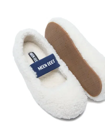 Moon Boot Shearling Ballet Flats In Multi