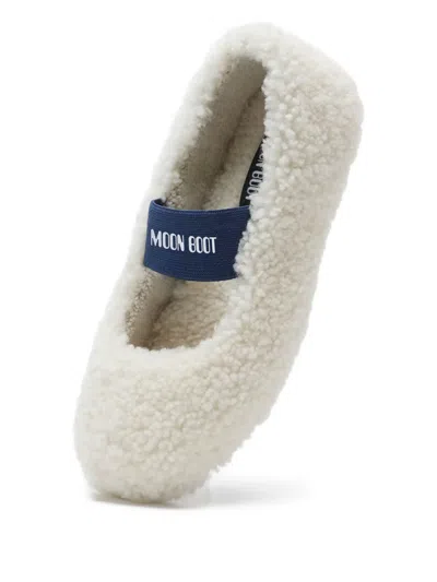 Moon Boot Shearling Ballet Flats In Multi