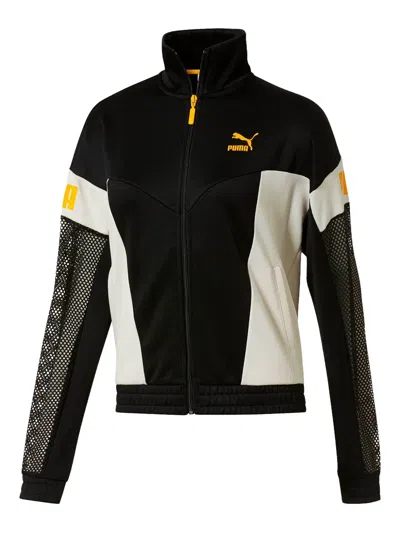 Puma Xtg Flourish Mesh-panel Sweatshirt In Black