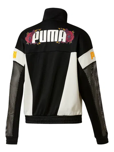 Puma Xtg Flourish Mesh-panel Sweatshirt In Black