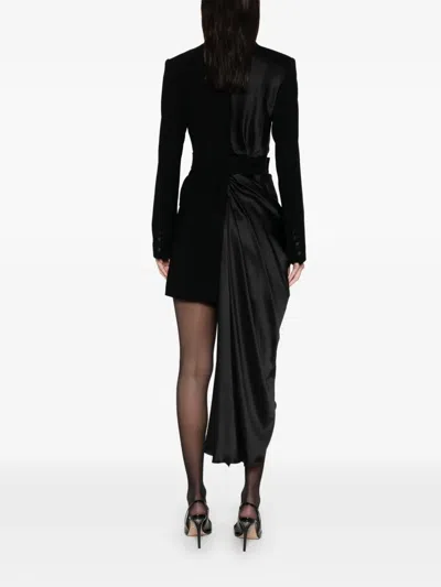 Silk Love & Lace Alexa Belted Mini Dress In Black