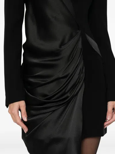 Silk Love & Lace Alexa Belted Mini Dress In Black