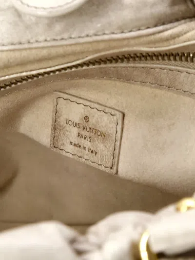 Pre-owned Louis Vuitton Olympe Stratus Handbag Limited Edition Monogram Lambskin Pm Bucket Bag In Neutral