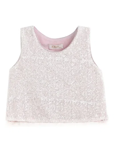 Tulleen Sequin-embellished Feather-trim Skirt Set (set Of Two) In Pink