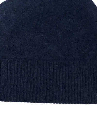 Absolut Cashmere Moira Cashmere Ribbed Beanie Hat In Brown