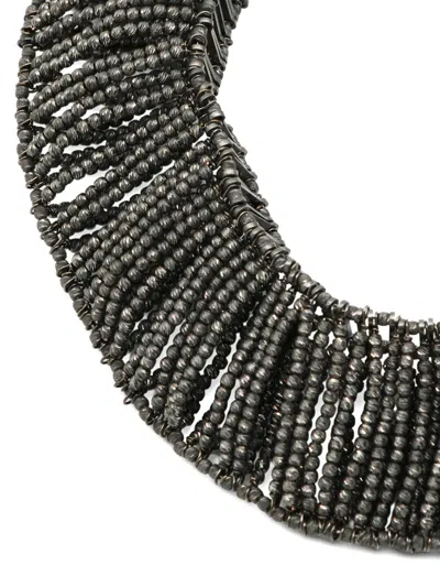 Brunello Cucinelli Adjustable Beaded Necklaces For Every Occasion In Silver