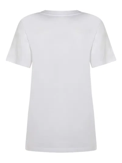 Marni Floral Print Round Neck Short Sleeve Top In White