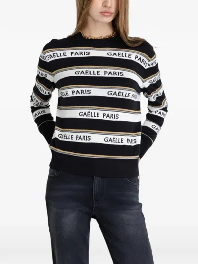 Gaëlle Striped Jacquard Sweater In Brown