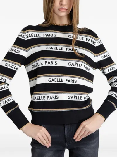 Gaëlle Striped Jacquard Sweater In Brown