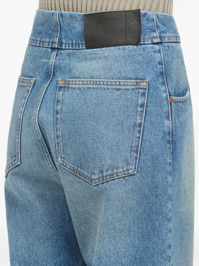 Mm6 Maison Margiela Button Five-pocket Jeans In Blue