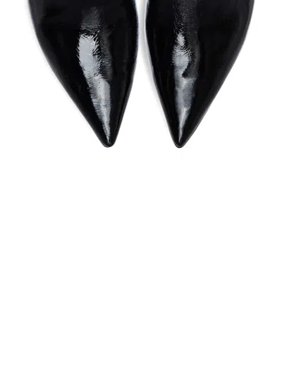 Smiling Shoes 50mm Olia Point-toe Ankle Boots In Black