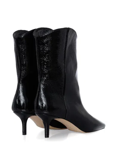 Smiling Shoes 50mm Olia Point-toe Ankle Boots In Black