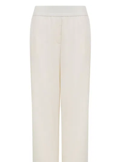 Peserico Elasticated Trousers In Neutral