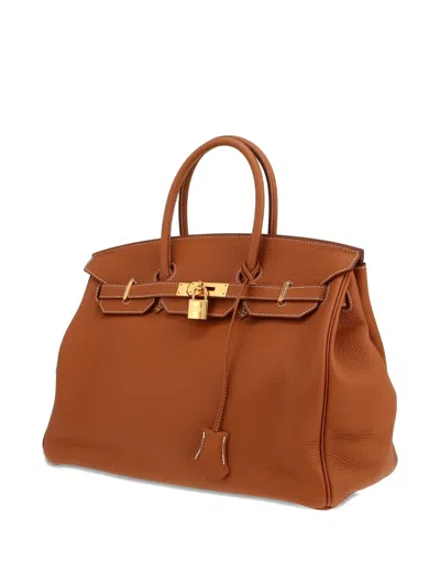 Pre-owned Hermes 2021 Birkin 35 Tote Bag In Brown