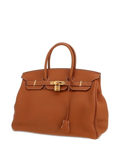 Pre-owned Hermes 2021 Birkin 35 Tote Bag In Brown