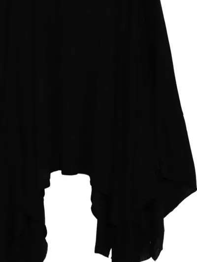 Yohji Yamamoto Wool Asymmetric Skirt In Black