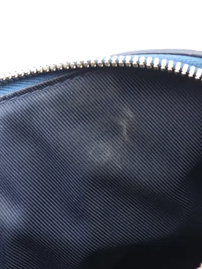 Pre-owned Louis Vuitton 2012-2025 Monogram Bandana City Keepall Crossbody Bag In Blue