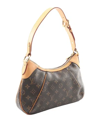 Pre-owned Louis Vuitton 2011 Monogram Thames Pm Shoulder Bag In Brown