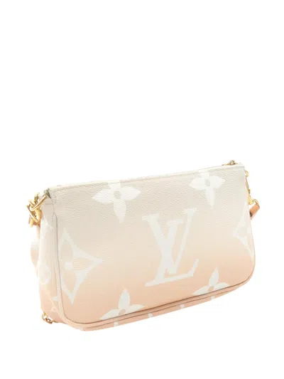Pre-owned Louis Vuitton 2021 Monogram Giant By The Pool Multi Pochette Accessoires Crossbody Bag In Pink