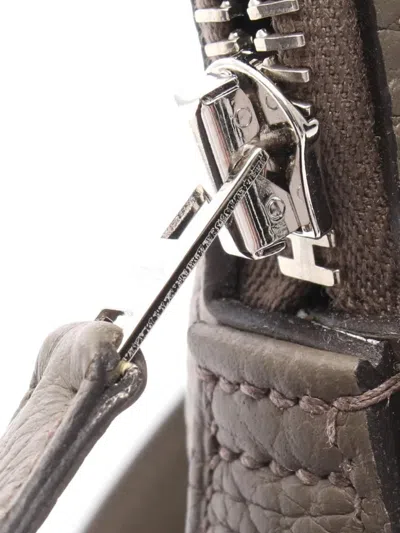 Pre-owned Hermes 2020 Taurillon Clemence Bolide 31 Satchel In Brown