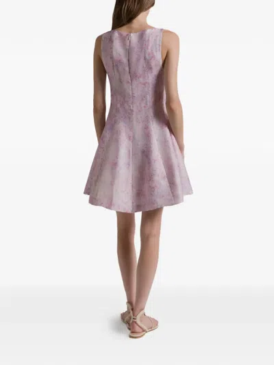 Alberta Ferretti Floral Sleeveless Mini Dress In Pink