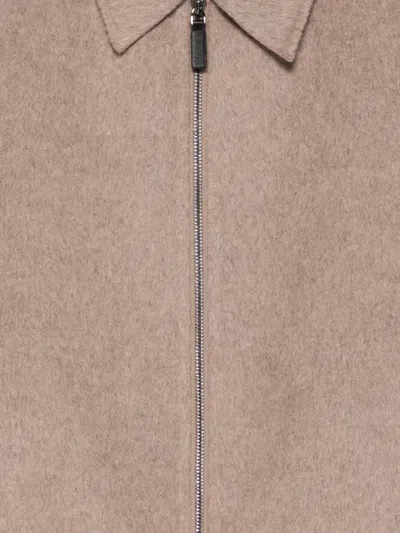 Greyed Zip-up Bomber Jacket In Neutral