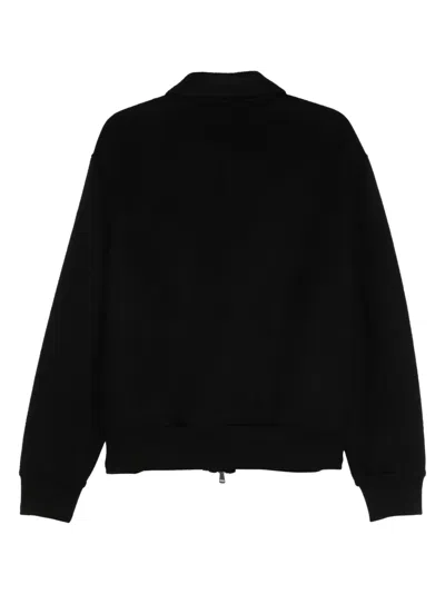 Greyed Zip-up Jacket In Black