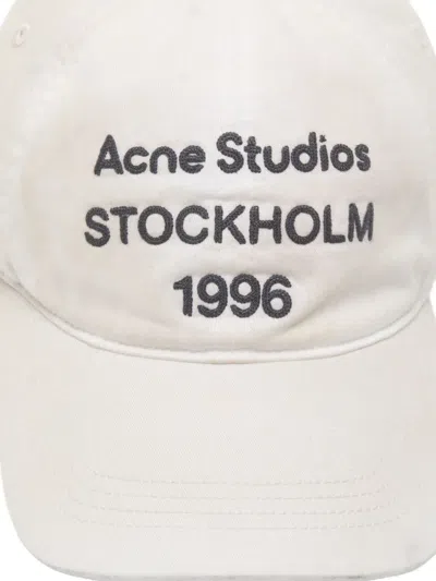 Acne Studios 1996-embroidered Baseball Cap In Yellow
