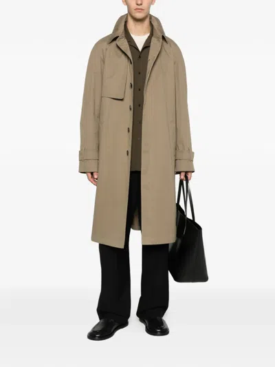 The Row Anatole Belted Coat In Brown