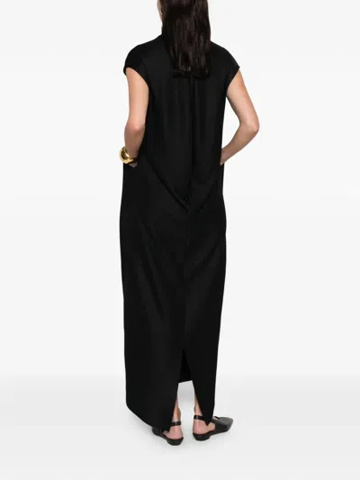 Calvin Klein Collection Thea Mock-neck Maxi Dress In Black