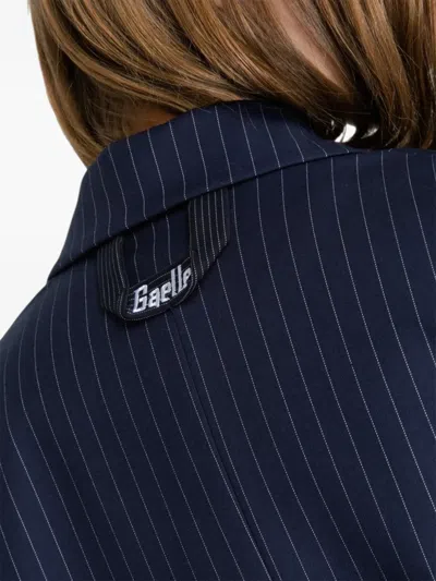 Gaëlle Pinstripe Double-breasted Blazer In Blue