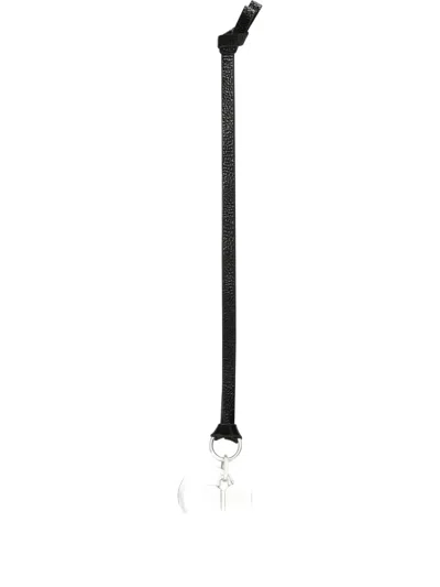 Courrèges Logo-charm Keyring In Brown