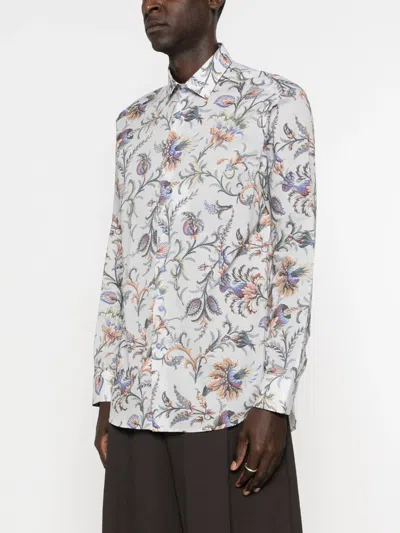 Etro Blue Shirts Men In White