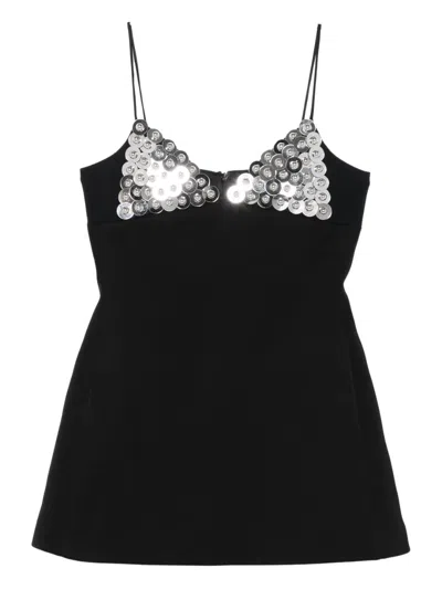David Koma Embellished Mini Dress In Black