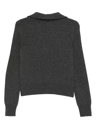 Vanisé Polo-collar Sweater In Gray
