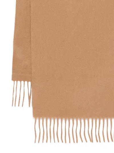 Begg X Co Fringed Plain Scarf In Brown