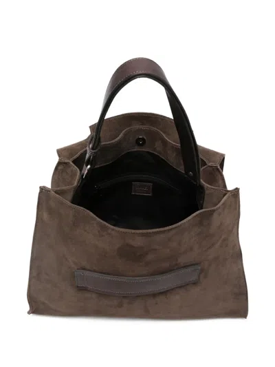 Sommet Flap Strap Tote Bag In Brown
