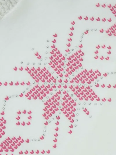 Lapin House Hooded Embellished Dress In White