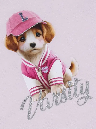 Lapin House Puppy-print Long-sleeve Top In Pink