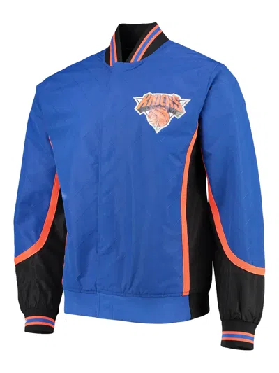 Mitchell & Ness Men's New York Knicks Blue  Hardwood Classics 75th Anniversary Authentic Warmup Full- In Blue
