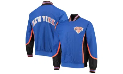 Mitchell & Ness Men's New York Knicks Blue  Hardwood Classics 75th Anniversary Authentic Warmup Full- In Blue