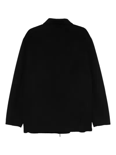 Greyed Zip-up Jacket In Black