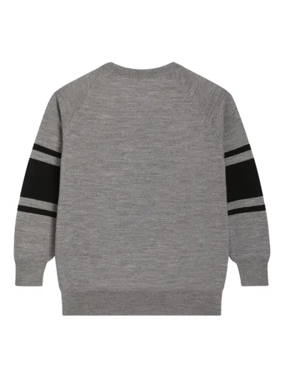 Dolce & Gabbana Graphic-embroidered Sweater In Gray