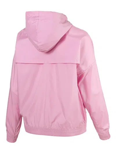 Puma Essentials Hooded Windbreaker Jacket In Pink