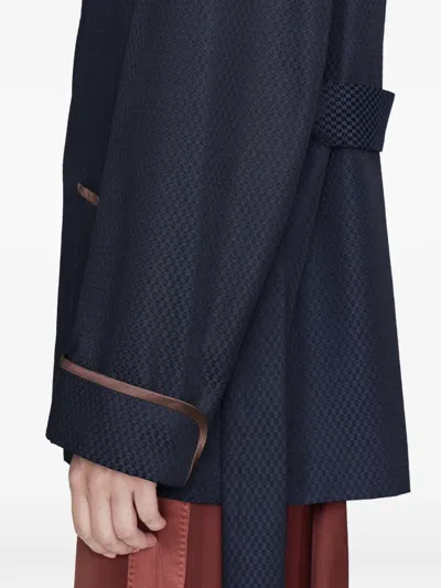 Maison Margiela Belted Blazer In Blue