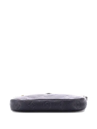 Pre-owned Louis Vuitton Multi Pochette Accessoires Monogram Empreinte Giant Crossbody Bag In Black