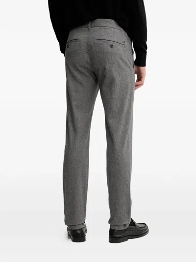 Marc O'polo Logo-embroidered Trousers In Gray