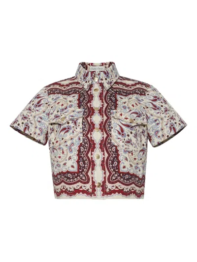 Cara Cara Paro Paisley Print Short-sleeved Shirt In Multi