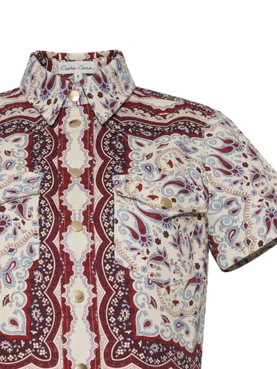 Cara Cara Paro Paisley Print Short-sleeved Shirt In Multi
