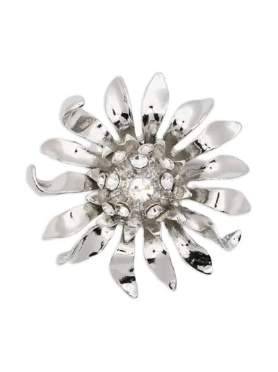 Ottod'ame Flower Pin In Brown